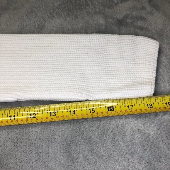HUGO Shailey White Pullover Knit Ribbed Crew Neck Sweater Size Medium - Picture 12 of 13
